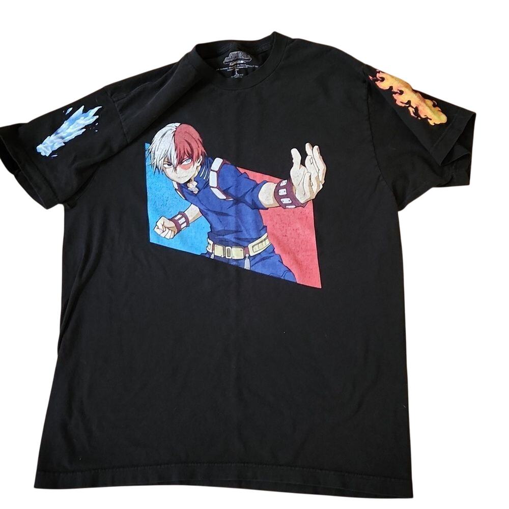 My Hero Academia Funimation men's large black short sleeve t-shirt 100% cotton